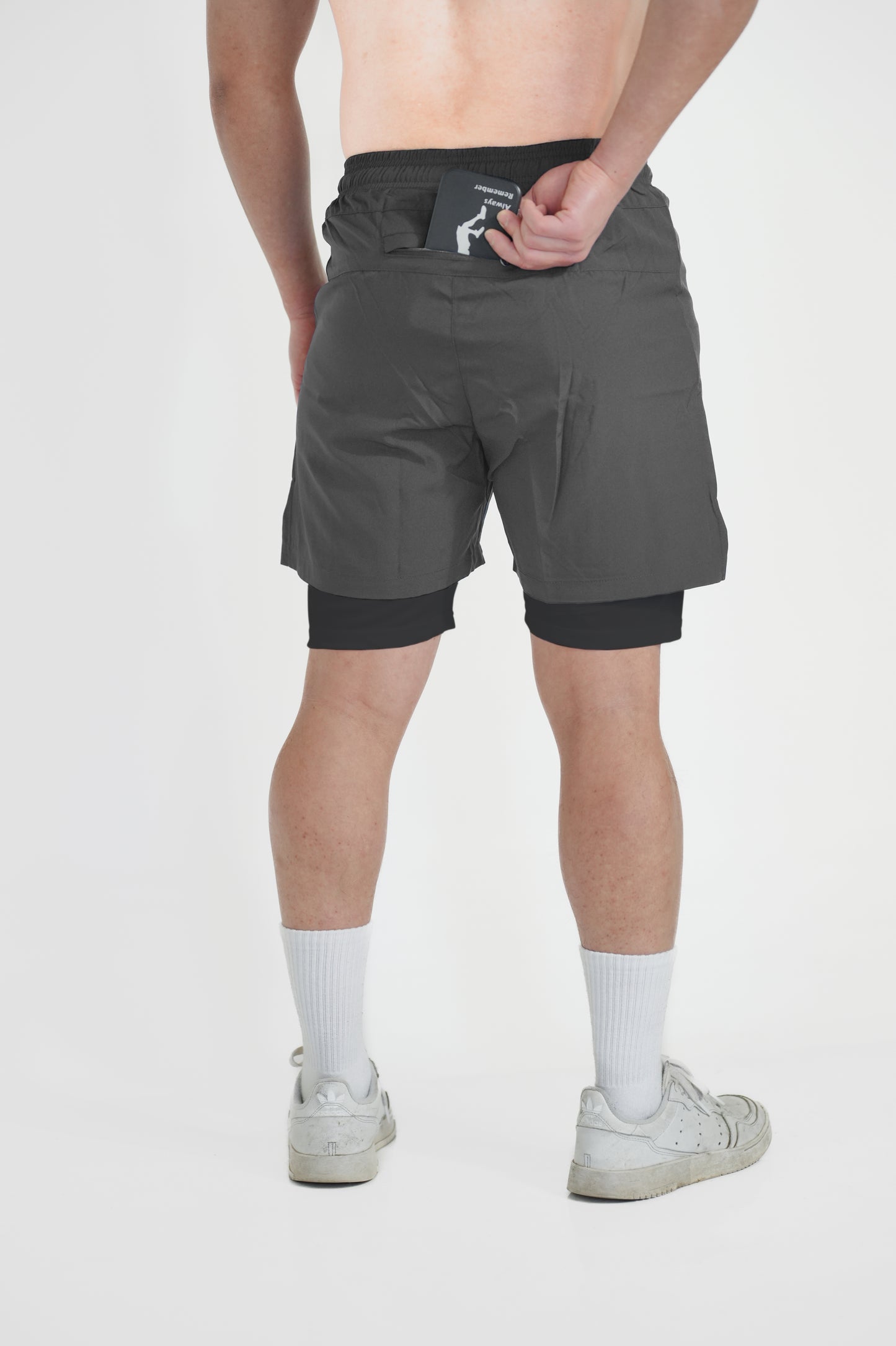 Men Training Shorts - Grey/Black