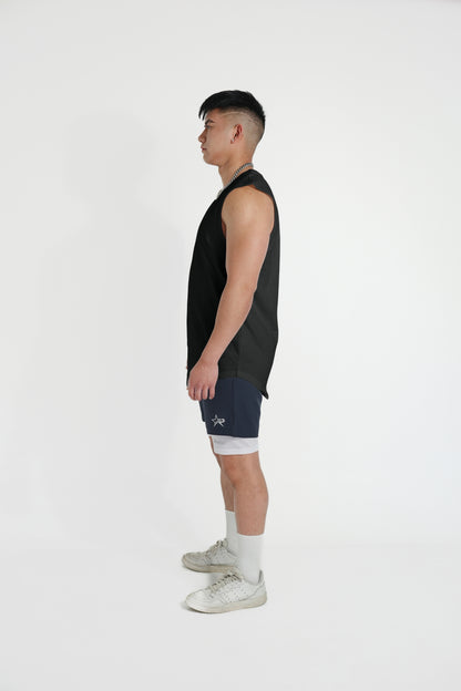 Men’s Wear Sleeveless Shirt - Black