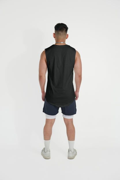 Men’s Wear Sleeveless Shirt - Black