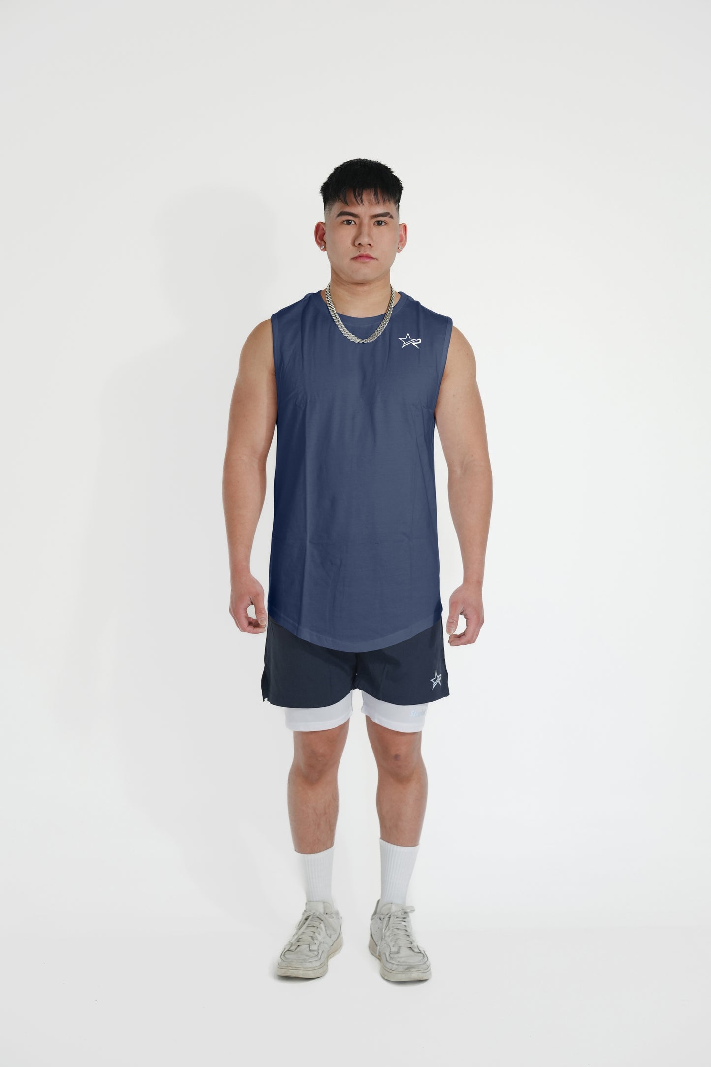 Men’s Wear Sleeveless Shirt - Navy