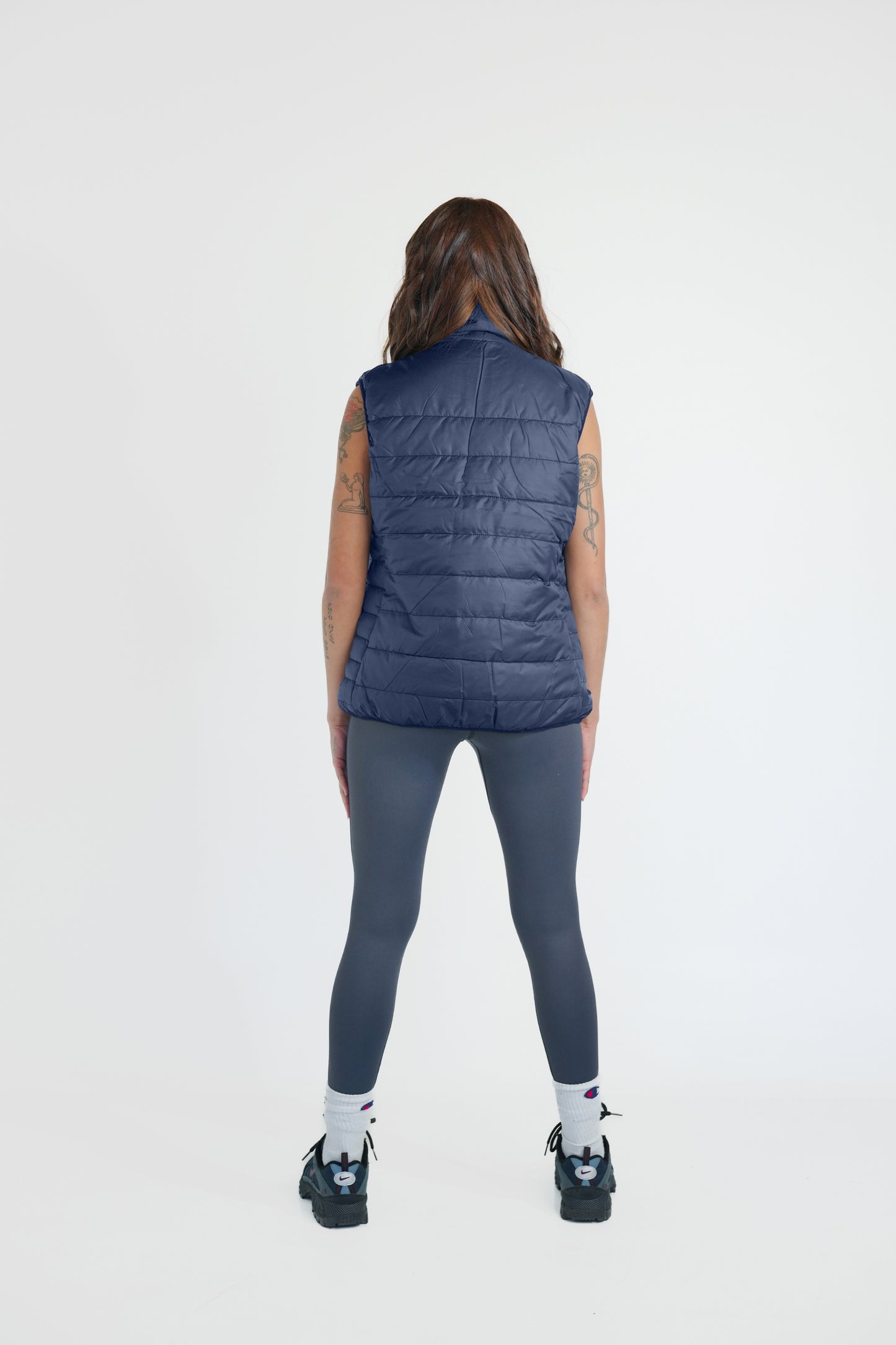 Women Puffer Vest - Navy Blue