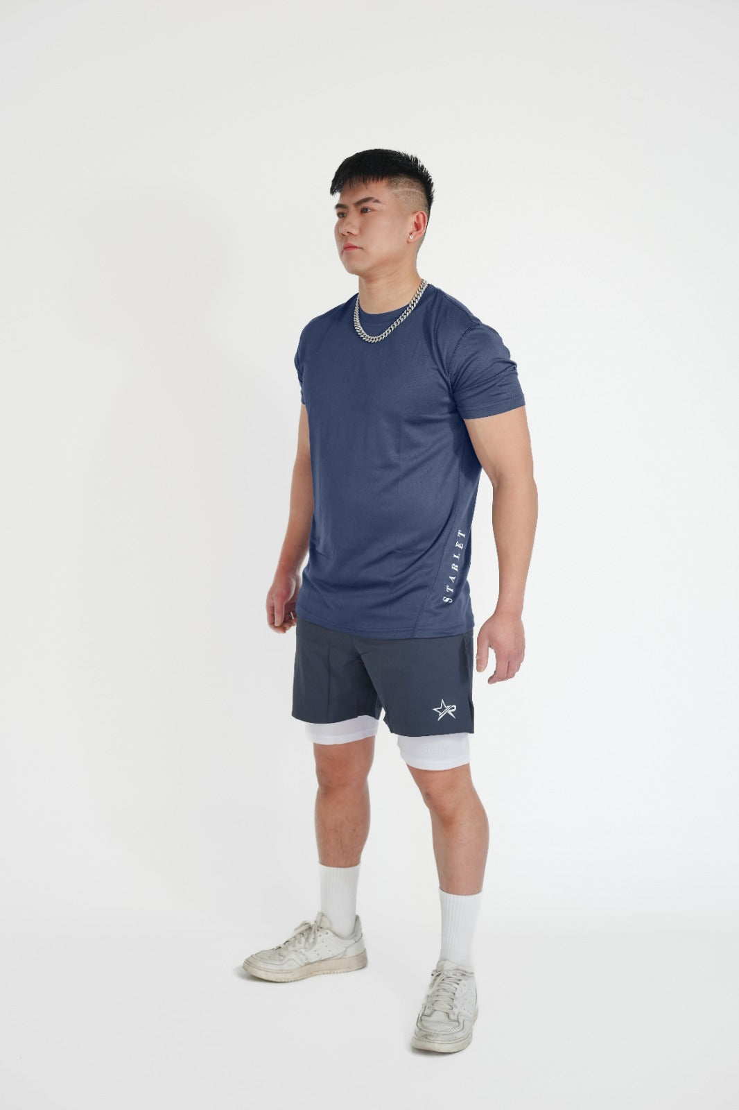 Men Sports T-Shirt - Navy Blue