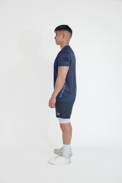 Men Sports T-Shirt - Navy Blue